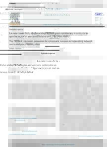 G Model MEDCLI-3562; No. of Pages 5 ARTICLE IN PRESS Med Clin (Barc;xxx(xx):xxx–xxx