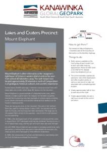 South West Victoria & South East South Australia  Lakes and Craters Precinct: Mount Elephant  DERRINALLUM