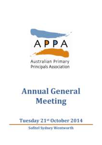 APPA Annual General Meeting Booklet