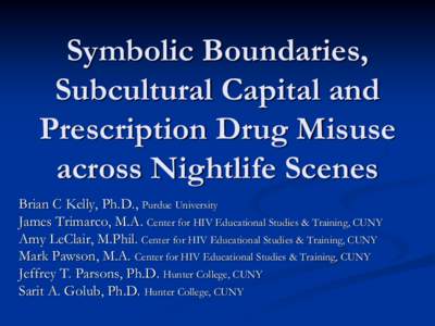 Prescription Drug Misuse among Socially Active Young Adults