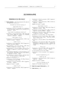 ASSEMBLÉE NATIONALE – SÉANCE DU 10 JANVIER[removed]SOMMAIRE PRÉSIDENCE DE M. ÉRIC RAOULT