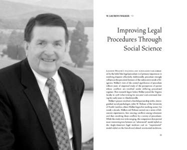 W. LAURENS WALKER  ∑ Improving Legal Procedures Through