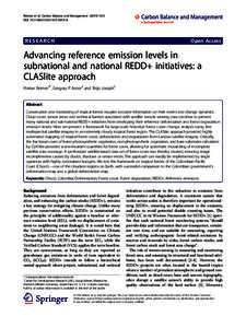 Advancing reference emission levels in subnational and national REDD+ initiatives: a CLASlite approach