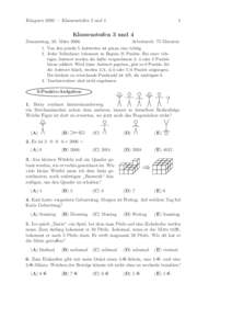 1  K¨anguru 2006 — Klassenstufen 3 und 4 Klassenstufen 3 und 4 Donnerstag, 16. M¨arz 2006