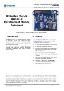 MM932LC Development Module Datasheet Version 1.0 Document Reference No.: BRT_000170 Clearance No.: BRT#102