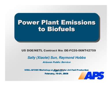 Power Plant Emissions to Biofuels