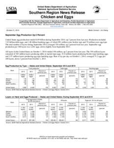 National Agricultural Statistics Service / Chicken / Poultry farming in the United States / Food and drink / Egg / Ornithology