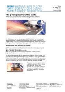 The grinding disc CC-GRIND-SOLID