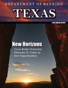 1  Agency Mission: To ensure Texas has a safe, sound and competitive financial services system.