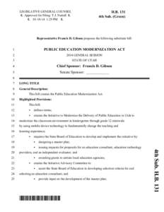 LEGISLATIVE GENERAL COUNSEL 6 Approved for Filing: T.J. Nuttall[removed]:29 PM 6 H.B. 131 4th Sub. (Green)