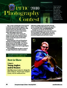 PFBC[removed]Photography Contest First-, second- and third-place winners received a certificate, the limited-edition magazine 75th