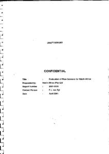 IJ;  DRAFT REPORT CONFIDENTIAL Title