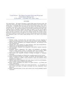 Earth / Ocean Governance / World Oceans Day / Fisheries management / Illegal /  unreported and unregulated fishing / Sustainable fishery / Nippon Foundation / National Maritime Foundation / Moritaka Hayashi / Oceanography / Fishing / Environment