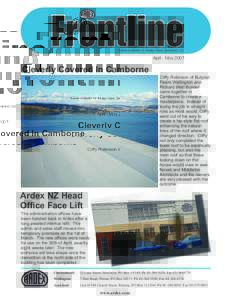 Frontline News bulletin of Ardex New Zealand Ltd April - MayCleverly Covered In Camborne