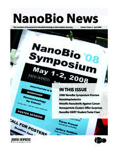 NanoBio News  NanoBio News Volume 3 Issue 2 - April 2008
