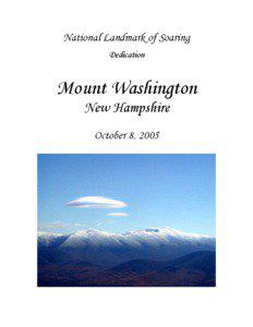 Mount Washington National Landmark of Soaring