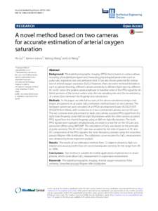 A novel method based on two cameras for accurate estimation of arterial oxygen saturation