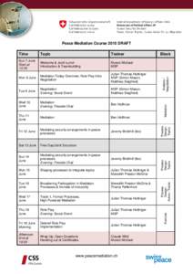 22  Peace Mediation Course 2015 DRAFT Mon 8 June