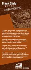 Frank Slide FACTS OCKSLIDE  R