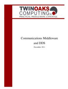 Communications Middleware and DDS December 2011 2