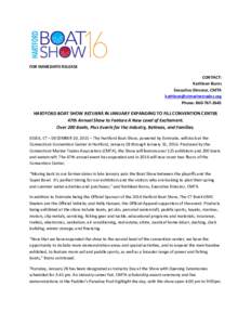 Microsoft Word - Harford Boat Show Returns In January 2016 press release