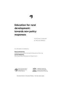 Education for rural development: towards new policy responses; 2003