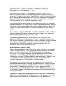 Tri-Cities /  Washington / Geography of the United States / Hanford Site / Richland /  Washington / Hanford /  California / Pacific Northwest National Laboratory / CH2M HILL / Benton County /  Washington / Washington / Columbia River