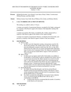 Minutes / Butler / Television / Geography of the United States / Meetings / Parks and Recreation / Kent /  Ohio