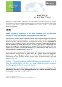 Education at a Glance: OECD Indicators is the authoritative source for accurate and relevant information on the state of education around the world. It provides data on the structure, finances and performance of the educ