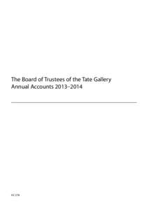 The Board of Trustees of the Tate Gallery - Annual Accounts 2013–2014