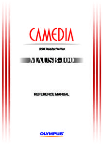 USB Reader/Writer  REFERENCE MANUAL Introduction Thank you for purchasing our product.