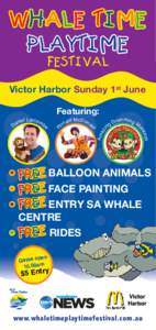 Whale time Playtime Festival Victor Harbor Sunday 1st June rumming M