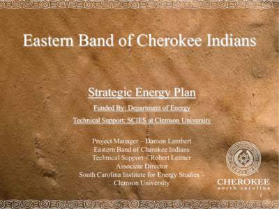 Eastern Band of Cherokee - Strategic Energy Planning