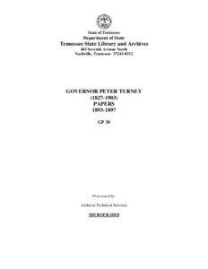 Clemency / Pardon / Penology / Coal Creek War / Peter Turney / Turney / Southern United States / Confederate States of America / Tennessee