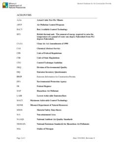 General Guidance for Air Construction Permits  ACRONYMS Acfm  Actual Cubic Feet Per Minute