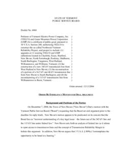 New Haven /  Connecticut / Brief / Motion / Vermont / Docket / Law / Civil procedure / Oral argument in the United States
