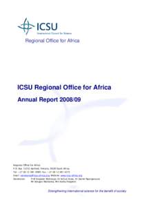 Microsoft Word - ICSU ROA -   Annual Report[removed]draft[removed]Dec  09.doc