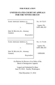 FOR PUBLICATION  UNITED STATES COURT OF APPEALS FOR THE NINTH CIRCUIT  SAMA ABDIAZIZ ABDISALAN,