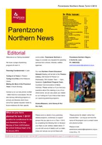 Parentzone Northern News TermIn this issue: Parentzone Northern News