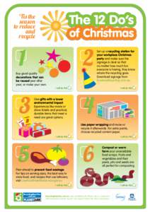 The 12 Do’s  ’Tis the season to reduce and