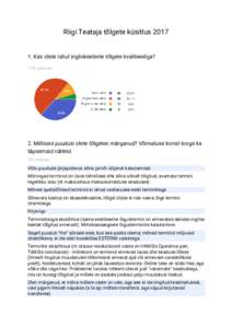 Riigi Teataja tõlgete küsitlusKas olete rahul ingliskeelsete tõlgete kvaliteediga? 114 vastust 2. Milliseid puudusi olete tõlgetes märganud? Võimaluse korral tooge ka täpsemaid näiteid.