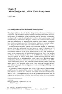 Chapter 8  Urban Design and Urban Water Ecosystems Kristina Hill  8.1 Background: Cities, Rain and Water Systems