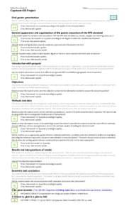 Rubric for assessing the  Student:___________________________________ Capstone GIS Project Oral poster presentation