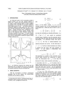 11D.2  RAPID FILAMENTATION ZONES IN INTENSE TROPICAL CYCLONES Christopher M. Rozoff1*, W. H. Schubert1, B. D. McNoldy1, and J. P. Kossin2 1