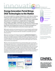 Golden /  Colorado / National Renewable Energy Laboratory / Technology / Low-carbon economy / Energy economics / Sustainable energy / Renewable energy / Office of Energy Efficiency and Renewable Energy / Pacific Northwest National Laboratory / Battelle Memorial Institute / United States Department of Energy National Laboratories / Energy