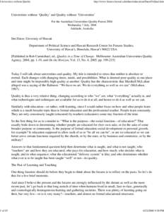 Anticipatory thinking / Futures studies / Prediction / Technology assessment / Technology forecasting / Futures contract / University / Hawaii Research Center for Futures Studies / Sohail Inayatullah / Education / Knowledge / Time