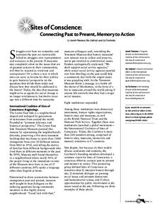 Sites of Conscience: Connecting Past to Present, Memory to Action by Sarah Pharaon, Bix Gabriel, and Liz Ševcenko Š  S