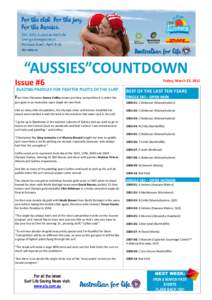 Microsoft Word - COUNTDOWN TO AUSSIES NUMBER 6 LATEST.doc