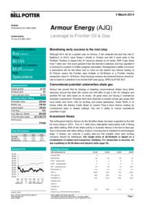 4 March[removed]Analyst Di Brookman[removed]Armour Energy (AJQ)