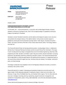 Press Release FROM: Parsons Brinckerhoff 1660 West Second Street